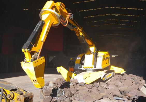 Remote-controlled demolition robot