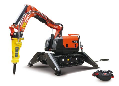 Remote-controlled demolition robot